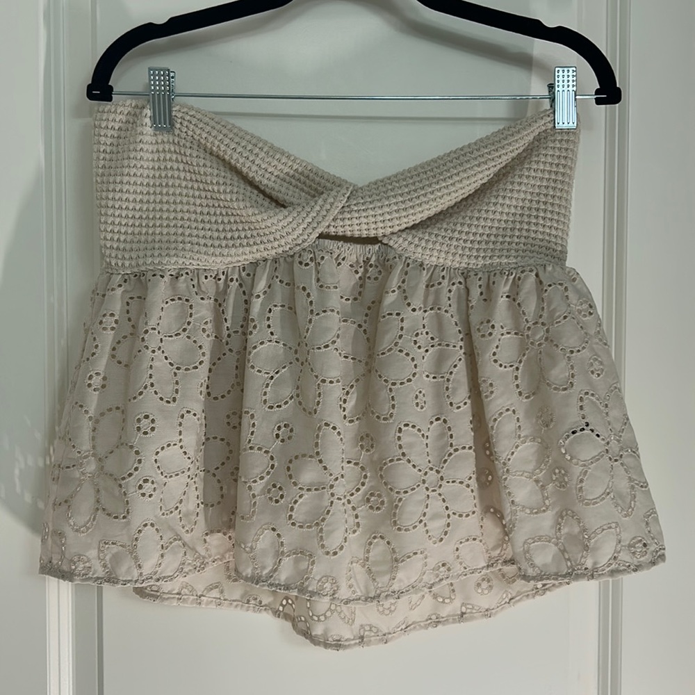 Shein x-large strapless beige top